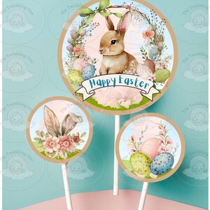 Cake topper, easter, cupcake, party decoration