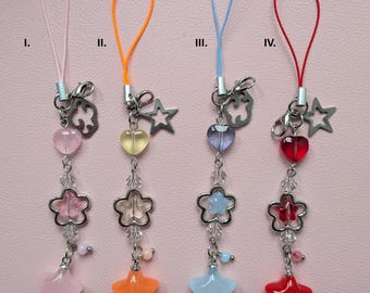 Kawaii Star & Flower Phone Charm  •  Handmade Colorful Phone Strap