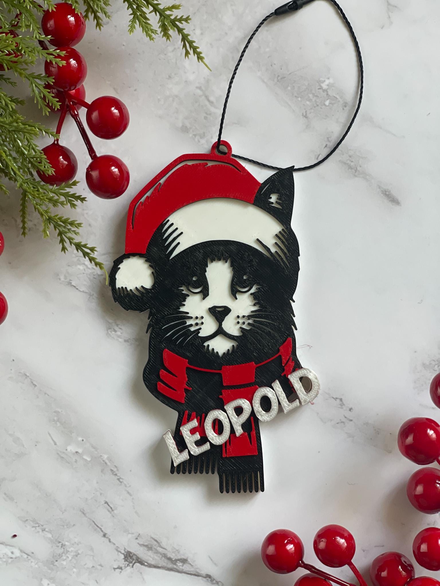 Personalized Tuxedo Cat Christmas Ornament. A Customized Gift That's ...