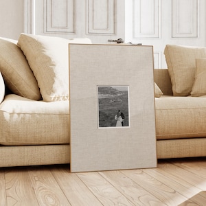 Canva Custom Linen Canvas Photo Mat Template| Personalised Print Photo Mount Anniversary Birthday Print Gift (Digital Download)