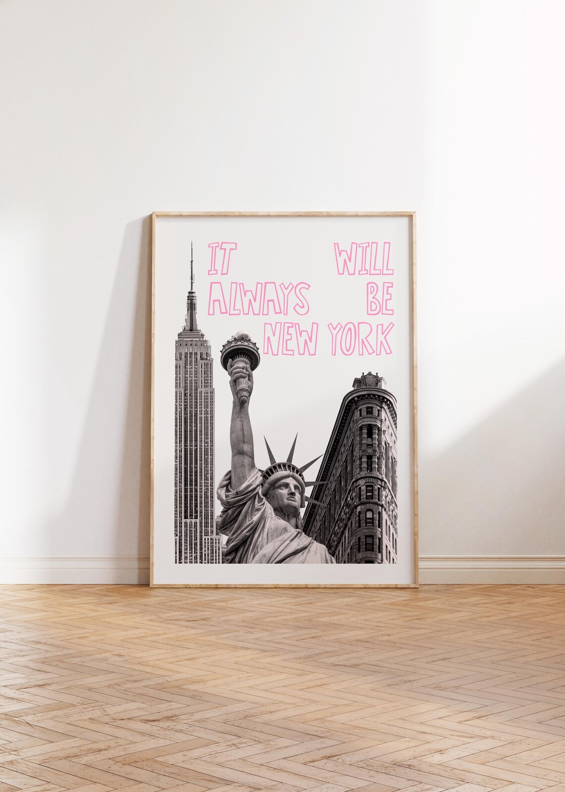 new-york-city-print-poster-preppy-wall-art-nyc-pink-cute-girly