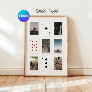 Custom Photo Playing Card Canva Template, Personalised Editable Canva Print, Editable Playing Card Canva Wall Art Print Template