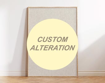 Custom Alteration - Plain Linen Background Wall Art Print