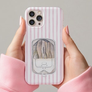 Sardine Tin Phone Case, Trendy Sardine Case, Cute Summer Case, Iphone 16 Pro Max, Iphone 15 14 13 12 11 X, Samsung Galaxy S25 S24 Pixel Case