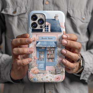 Bookstore Phone Case Cute Library Phone Cover Storefront Case Floral Bookish Case Iphone 16 Pro Max Case Iphone 15 14 13 12 x Samsung, Pixel