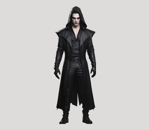 Gothic Ledermantel Herren Gothic-Ledermantel Im Edwardian-Stil F R