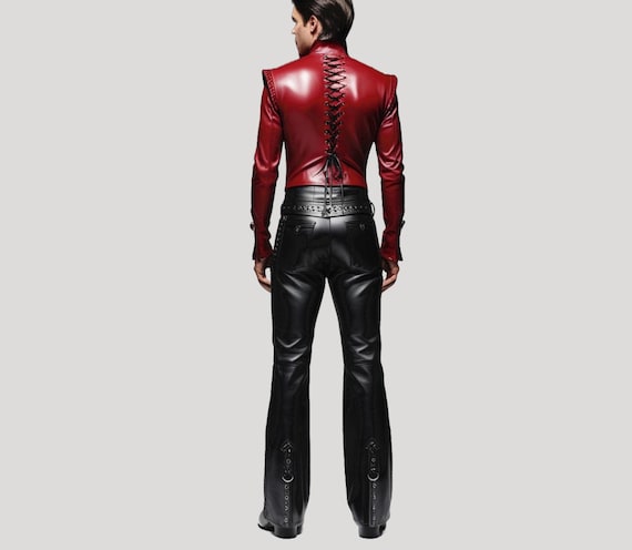 Camisa Roja Y Pantalón Negro Hombre Camisa Roja Con Pantalon Negro