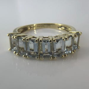 9ct Gold Blue Topaz Ring. Ref: SH4895