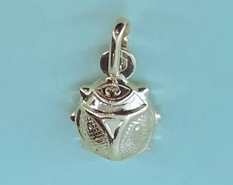 Charme Coccinelle En Or Jaune 9 Carats Avec Émail - Neuf Avec étiquettes - Marque Jewellerybox
