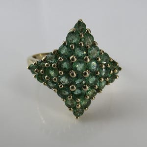 9ct Emerald Cluster Ring. Ref: SH5271