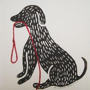 WALKIES, cartão original de linóleo