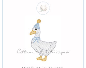 Birthday Goose Sketch Stitch Embroidery Design