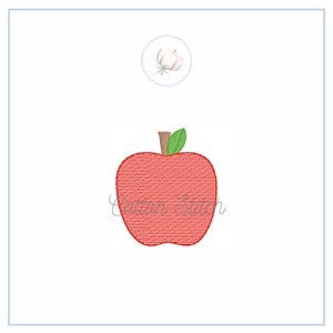 Mini Apple Sketch Stitch Machine Embroidery Design, Light Fill Quick Stitch Embroidery Design