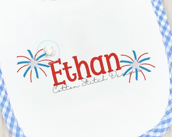Patriotic Firework Mini Embroidery Design (Digital Download)