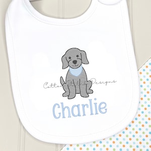 Lab Retriever Puppy Sketch Stitch Machine Embroidery Design Digital Download