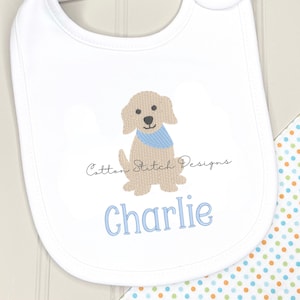Mini Puppy with Bandana Fill Stitch Machine Embroidery Design Digital Download
