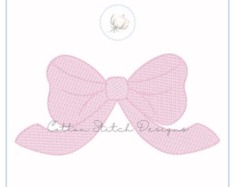 Bow Sketch Stitch Machine Embroidery Design Digital Download
