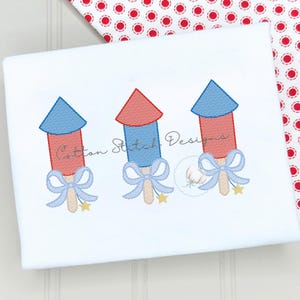 Firework Bow Trio Sketch Stitch Machine Embroidery Design Digital Download