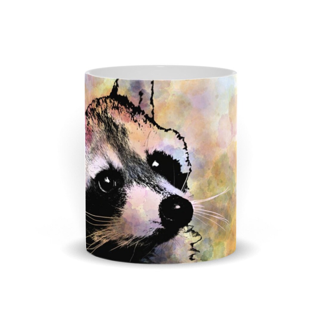 Coffee Mug, Raccoon Coffee Mug, Raccoon Art Mug, Raccoon 23 11oz or ...