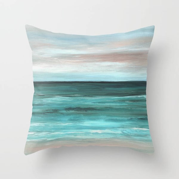Aqua Throw Pillows Etsy