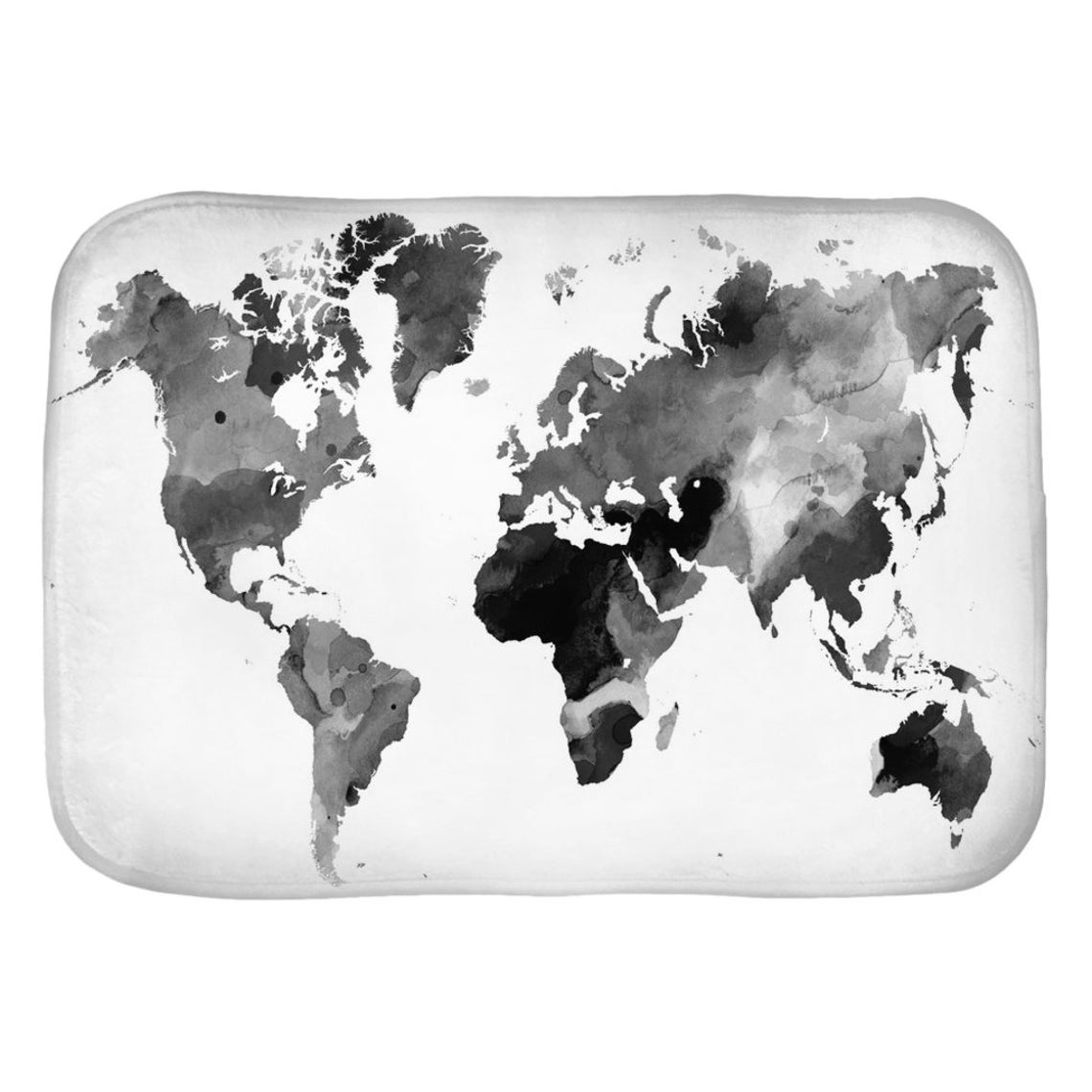 Shower Curtains World Map Shower Curtain Bath Mat Gray Etsy