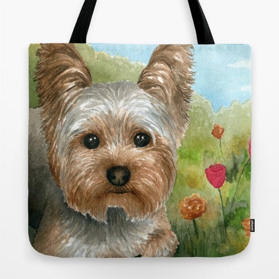 Tote Bag Dog Yorkshire Terrier Impresión completa de la Etsy España