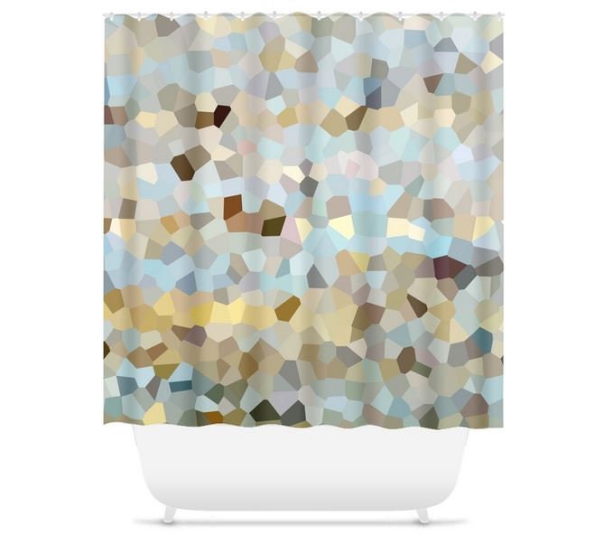 Cortinas de ducha cortina de mosaico alfombra de baño baño | Etsy