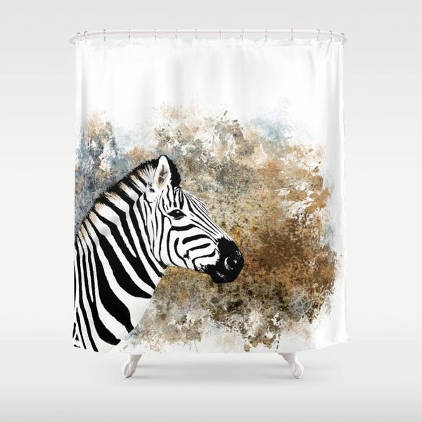 Zebra Shower Etsy