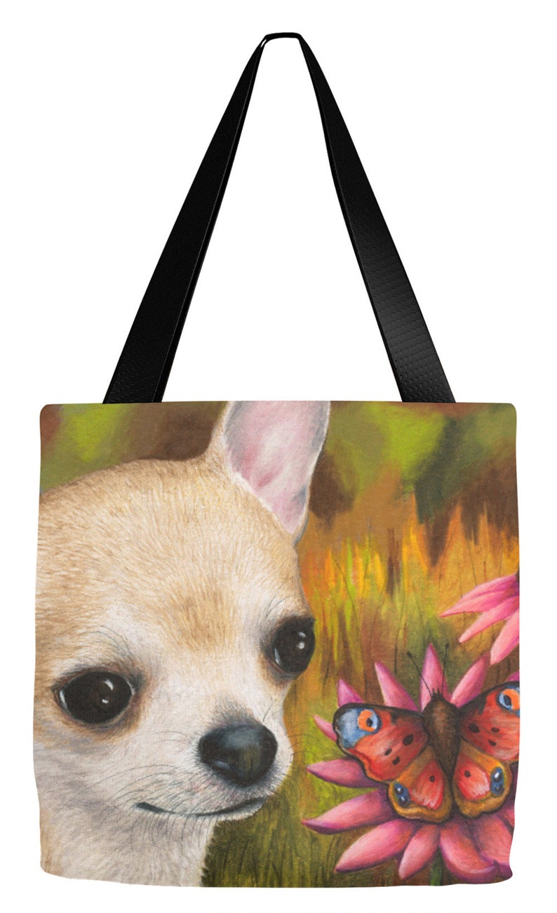 Tote Bag Dog Tote Bag Chihuahua Tote Bag Dog 85 Chihuahua Etsy