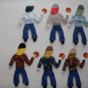 Quilt Appliques Basketball Sunbonnet Sam  Set of 12  Style 12 Lot 1202