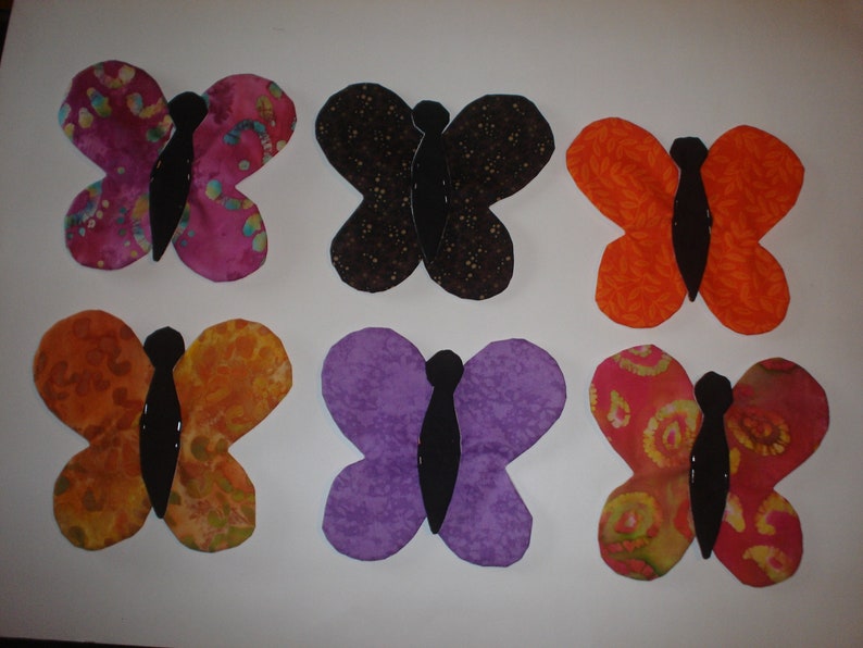 Butterfly Quilt Appliques Set of 12 Press and Sew Style 2 Item 29