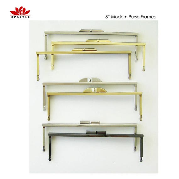 8" Modern Metal Purse Frame: DIY Clutch Supplies