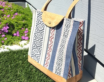 PDF Sewing Pattern - Cozumel Tote by UPSTYLE - Expandable foldable travel totebag diy bags