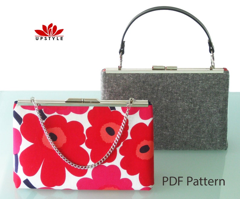 PDF Sewing Pattern MONTREUX Modern Retro Purse Pattern image 1