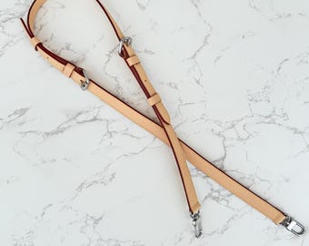 Natural Leather Adjustable Crossbody Strap: Purse, Bag, Camera, Guitar