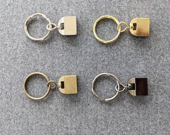 Key Ring Hardware with Tooth Grip - Metal keyring clasp - Easy DIY - available in 4 colors - ships from USA