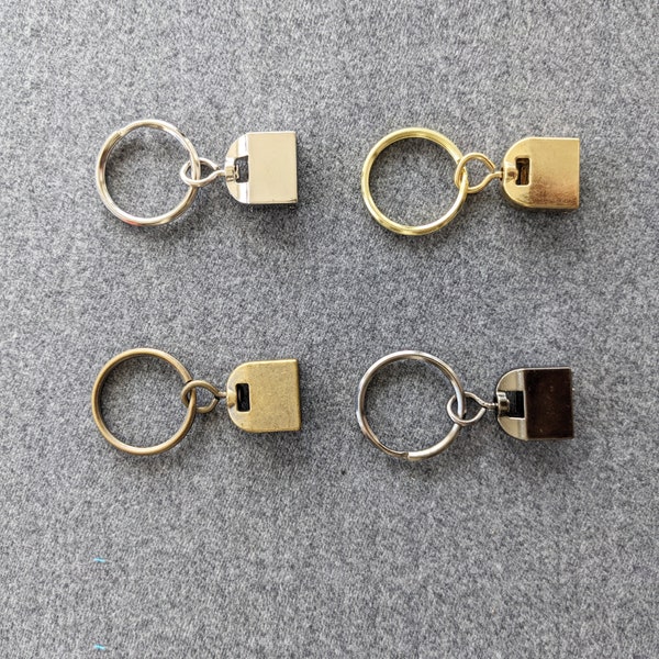 Key Ring Hardware with Tooth Grip - Metal keyring clasp - Easy DIY - available in 4 colors - ships from USA