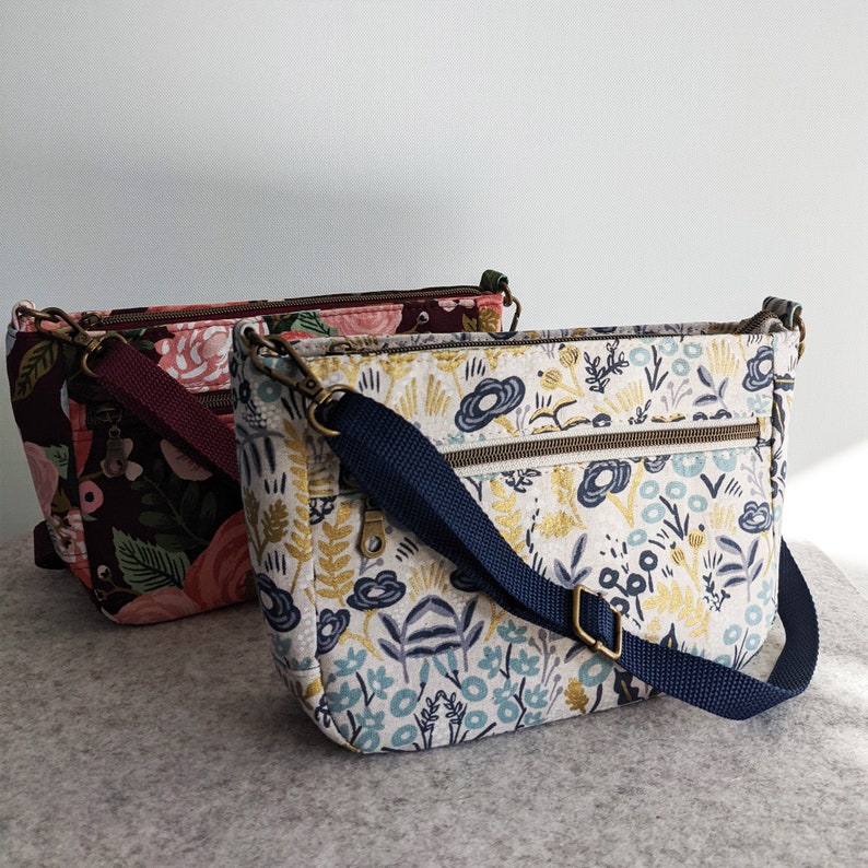 SOLANA PDF Sewing Pattern Crossbody or Shoulder Bag Two sizes included with Step-by-Step Tutorial for Immediate Download by UPSTYLE image 4