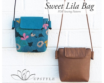 Crossbody Bag PDF Pattern: Sweet Lila Purse, Easy Sew (Immediate Download)