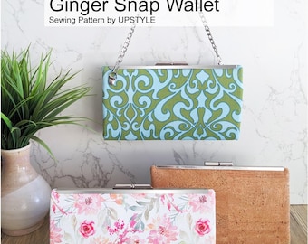 Ginger Snap Wallet Sewing Pattern: Card Slots & Zipper (PDF Pattern)