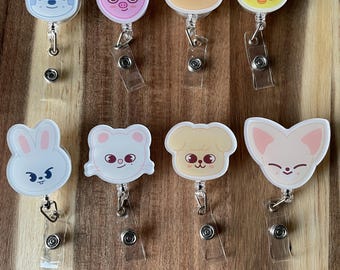 Kpop themed retractable badge holder.