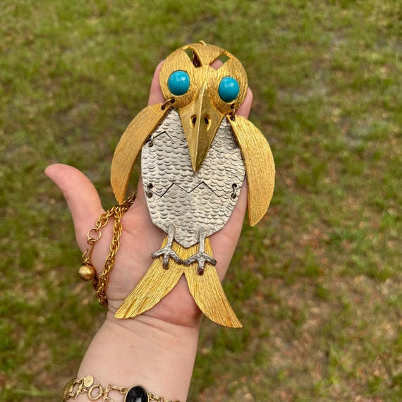 Vintage Rare Kenneth Jay Lane  Signed Bird Crow P… - image 1