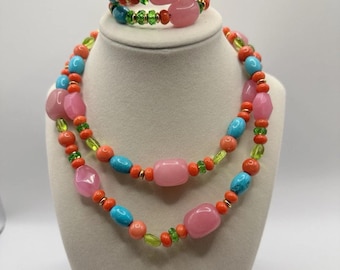 Ensemble de colliers de perles de verre vintage Kenneth Jay Lane KJL Bold Jewelry