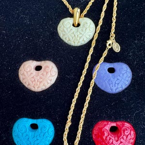 Kenneth Jay Lane Heart of China Necklace w/Box Unused