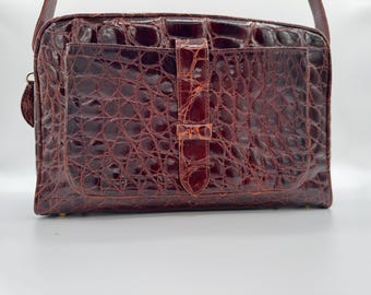 Titti Dell’Acqua × Maxima Genuine Alligator Leather Bag, Made in Italy