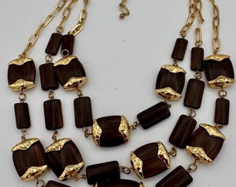 Kenneth Jay Lane Vintage Necklace Gold Tone KJL