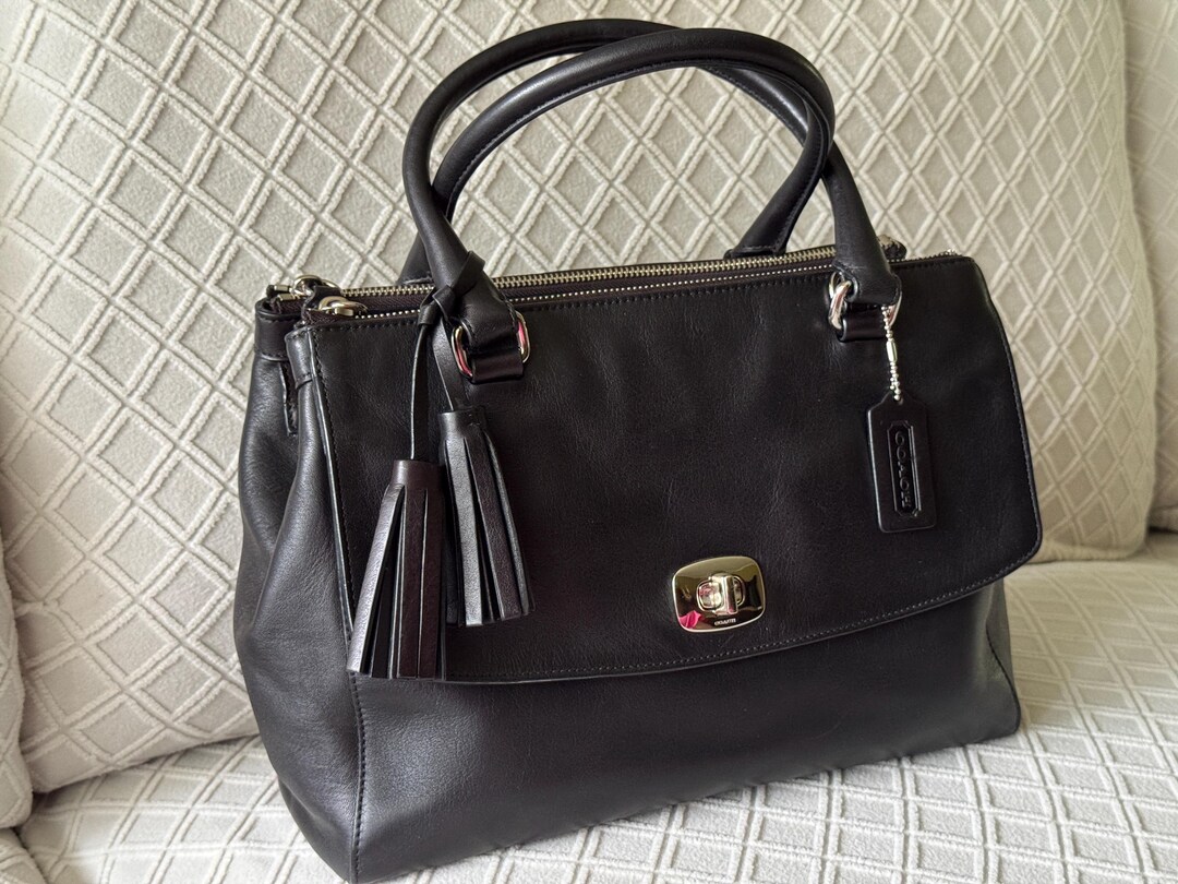 バッグ Vintage COACH Shoulder Bag Leather Black il_1080xN.7054708639_1wdo.jpg