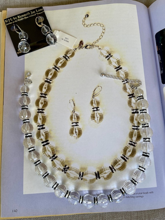 Vintage Lucite Necklace Earrings by KJL New - image 4