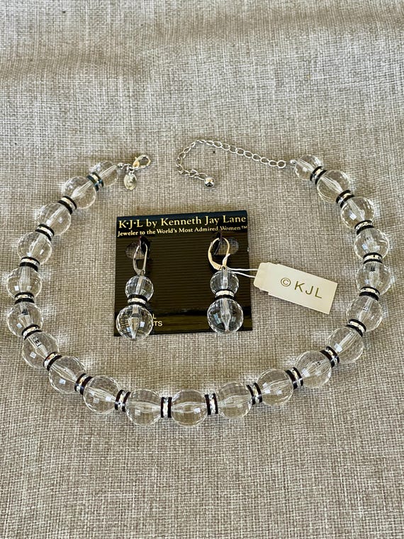 Vintage Lucite Necklace Earrings by KJL New - image 1