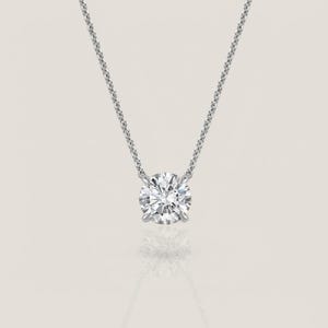 Solitaire Pendant Necklace 1CT